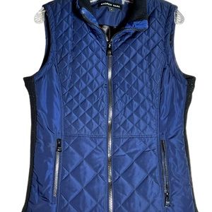 Quilted Vest Navy Blue Size M
